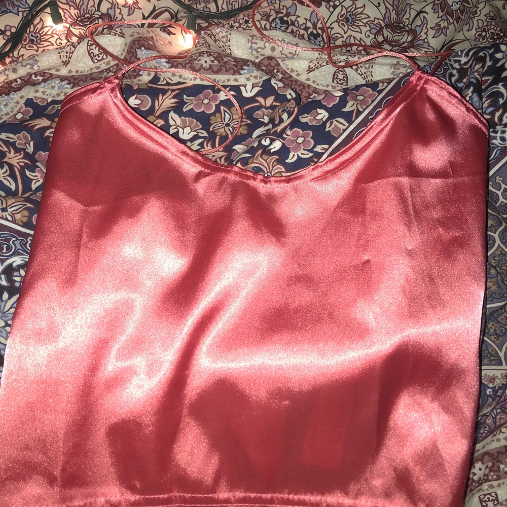 Pink Silk Tank